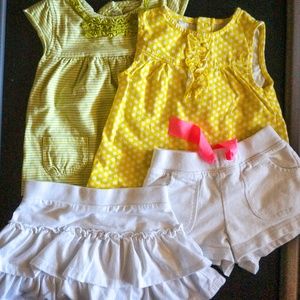 24mo sz BUNDLE Shirt Dresses with Skirt & Shorts